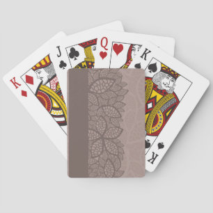 Leaf pattern border and background playing cards