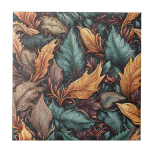 Leaf Pattern Ceramic Tile