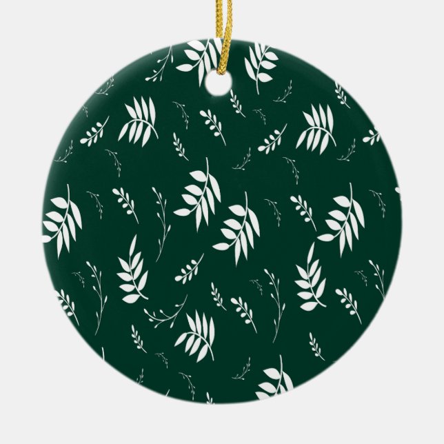 leaf pattern ceramic tree decoration (Front)