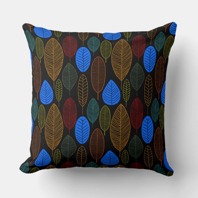 Leaf Pattern - Colours 02 Cushion (Front)