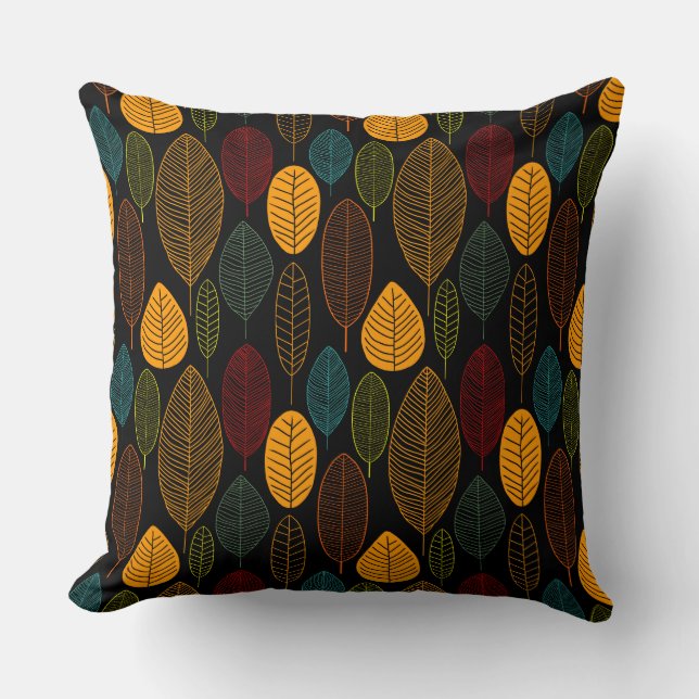 Leaf Pattern - Colours 03 Cushion (Front)
