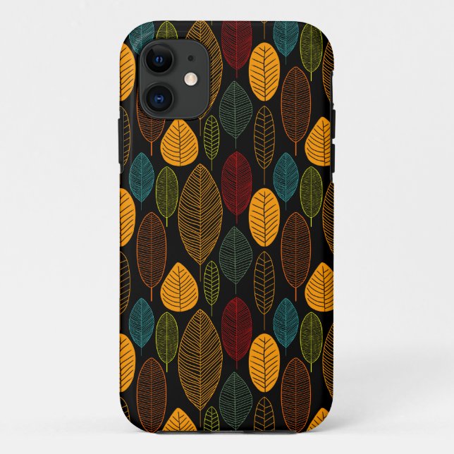 Leaf Pattern - Colours Case-Mate iPhone Case (Back)