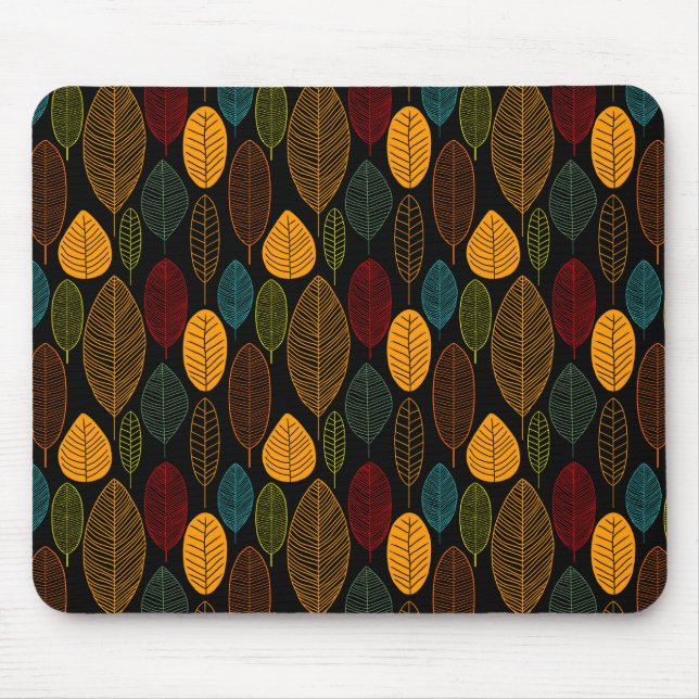 Leaf Pattern - Colours Mouse Pad (Front)