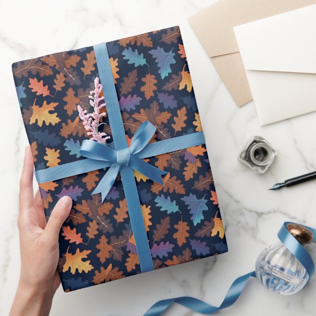 Leaf Pattern Fall Season Autumn Nature Wrapping Paper (Gifting)