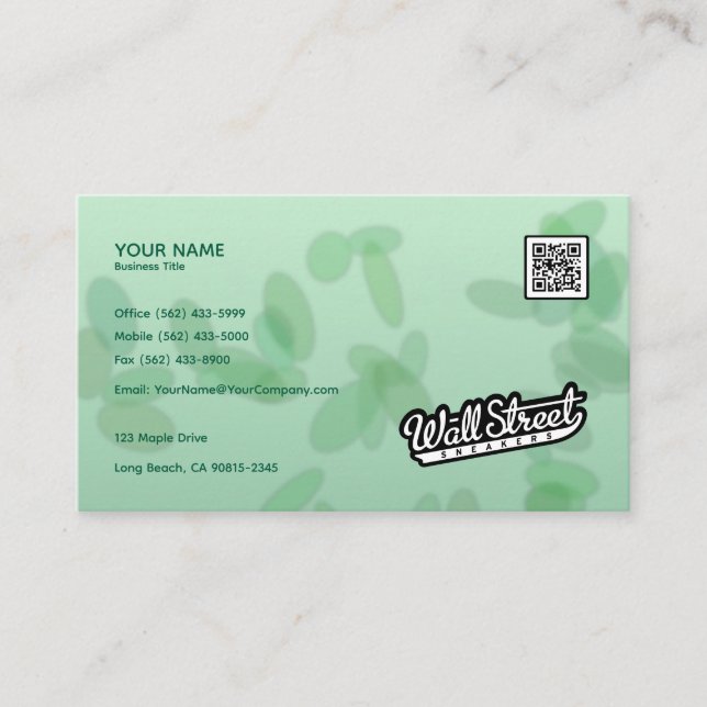 Leaf Pattern Gradient - Business Card (Front)