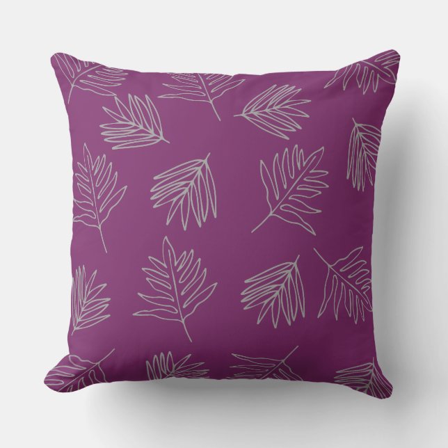Leaf Pattern Graphic  Cushion (Front)