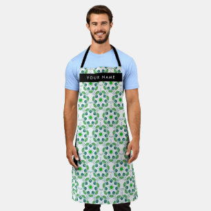 Leaf Pattern, Green Leaves, Your Name Apron