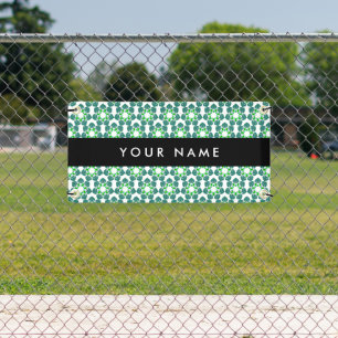 Leaf Pattern, Green Leaves, Your Name Banner