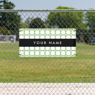 Leaf Pattern, Green Leaves, Your Name Banner