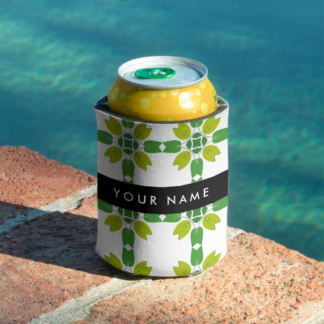 Leaf Pattern, Green Leaves, Your Name Can Cooler (In Situ Pool)