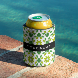 Leaf Pattern, Green Leaves, Your Name Can Cooler