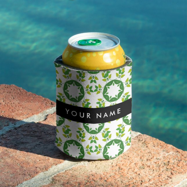 Leaf Pattern, Green Leaves, Your Name Can Cooler (In Situ Pool)