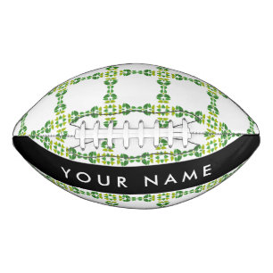 Leaf Pattern, Green Leaves, Your Name Football