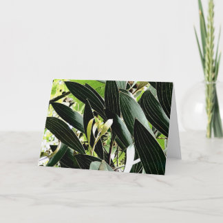 leaf pattern holiday card