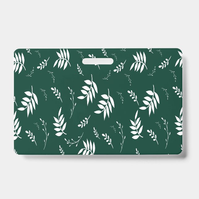 leaf pattern ID badge (Front)
