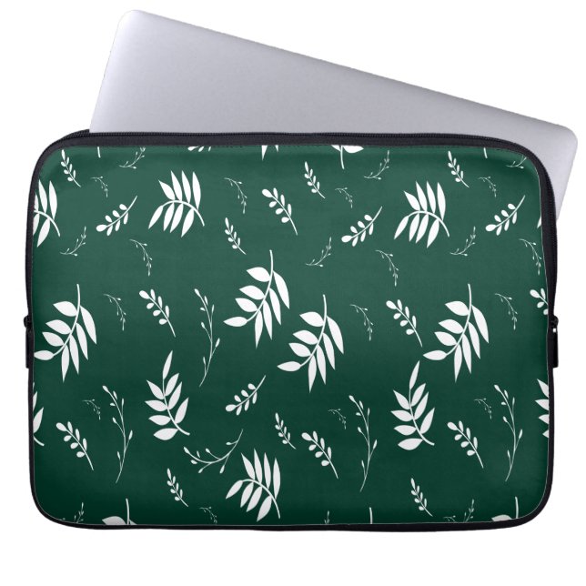leaf pattern laptop sleeve (Front)