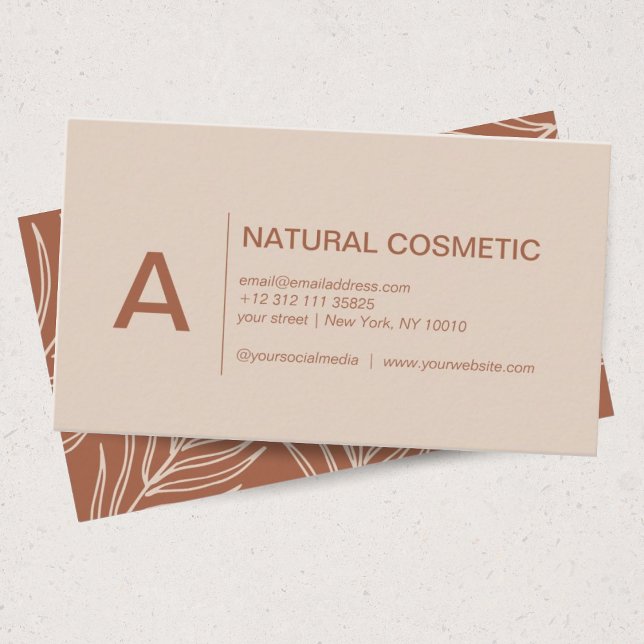 Leaf Pattern Logo Business Card (Creator Uploaded)