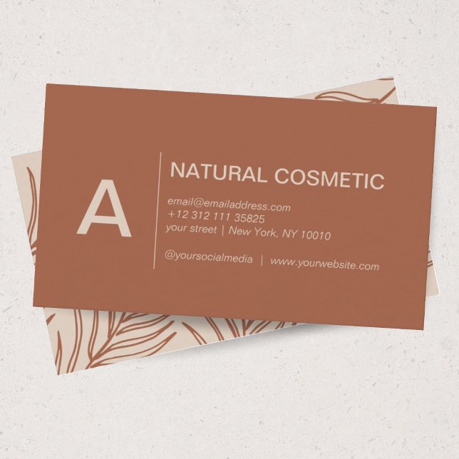 Leaf Pattern Logo Business Card (Creator Uploaded)