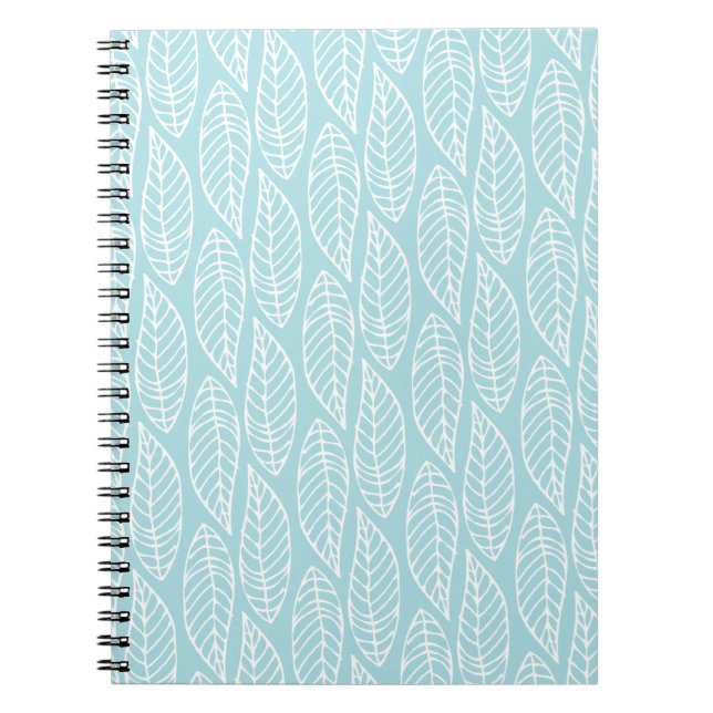 Leaf Pattern No.1 - Colour Blue Notebook (Front)