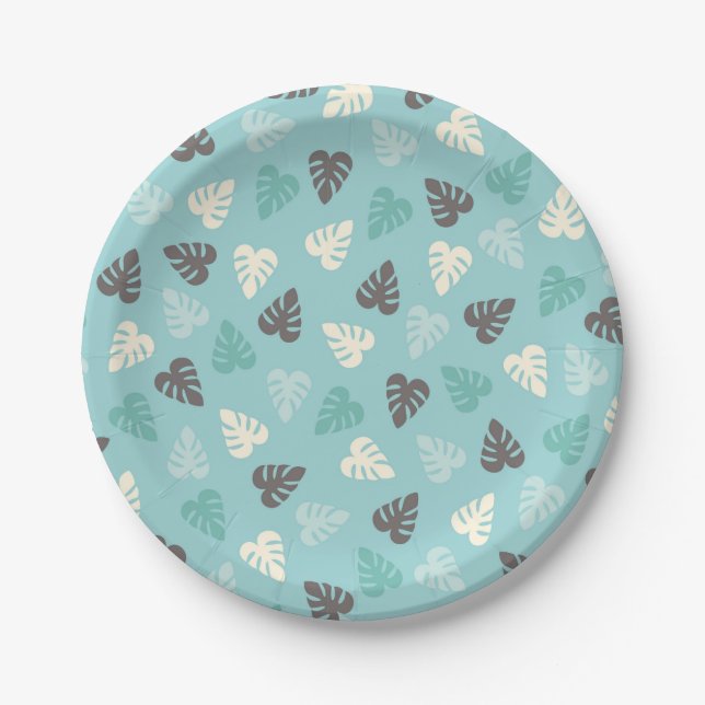 Leaf Pattern Paper Plate (Front)