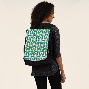 Leaf Pattern, Pattern Of Leaves, Green Leaves Backpack
