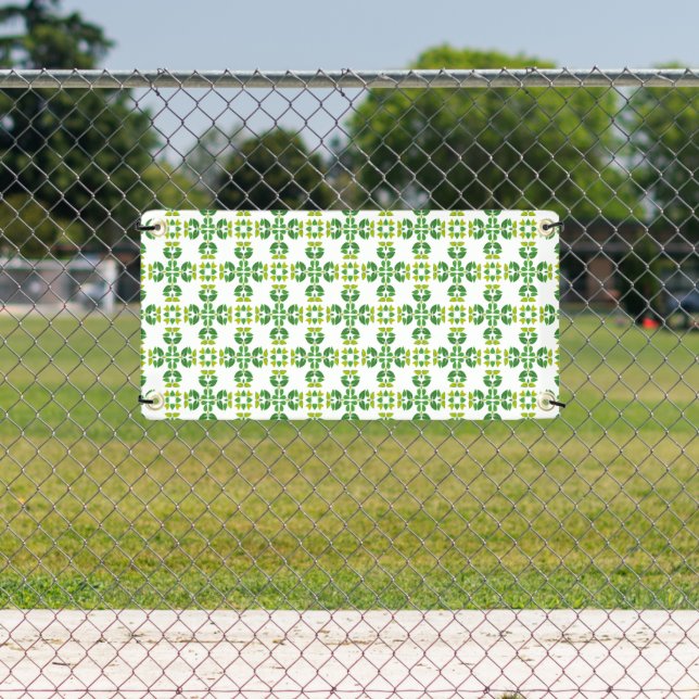 Leaf Pattern, Pattern Of Leaves, Green Leaves Banner (Insitu)