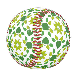 Leaf Pattern, Pattern Of Leaves, Green Leaves Baseball