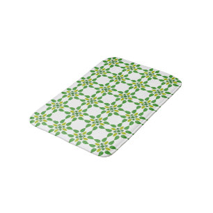 Leaf Pattern, Pattern Of Leaves, Green Leaves Bath Mat