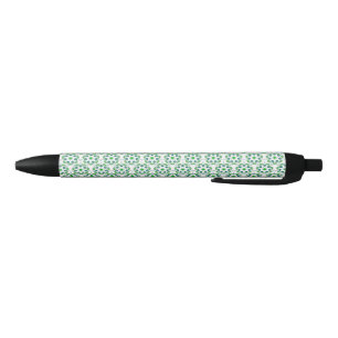 Leaf Pattern, Pattern Of Leaves, Green Leaves Black Ink Pen