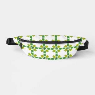 Leaf Pattern, Pattern Of Leaves, Green Leaves Bum Bags