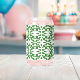 Leaf Pattern, Pattern Of Leaves, Green Leaves Can Glass
