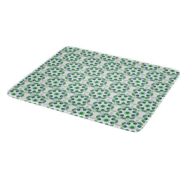 Leaf Pattern, Pattern Of Leaves, Green Leaves Cutting Board (Corner)