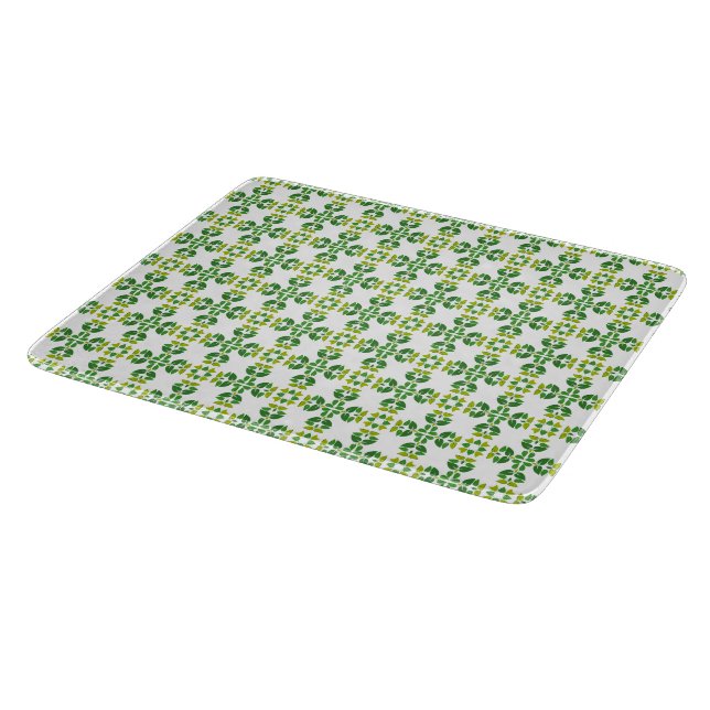 Leaf Pattern, Pattern Of Leaves, Green Leaves Cutting Board (Corner)