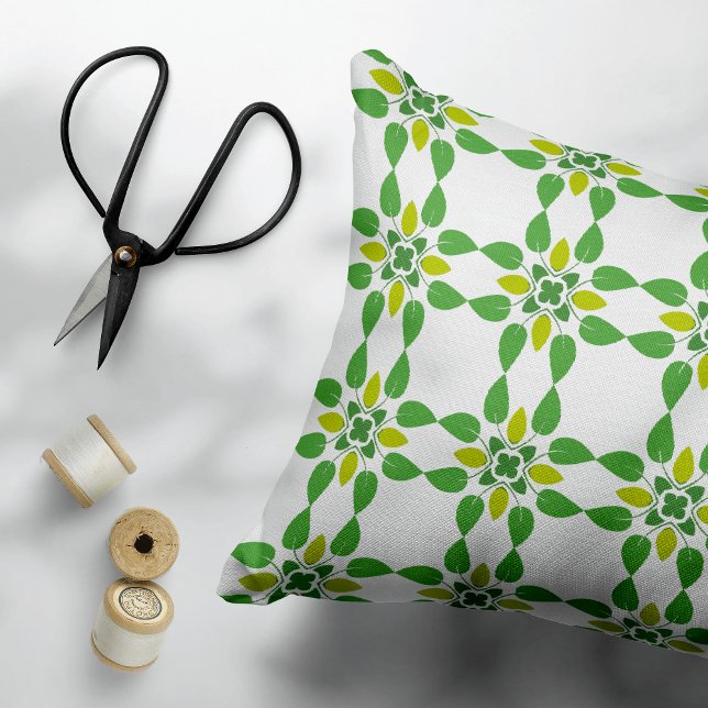 Leaf Pattern, Pattern Of Leaves, Green Leaves Decorative Cushion (Creator Uploaded)