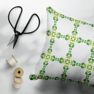 Leaf Pattern, Pattern Of Leaves, Green Leaves Decorative Cushion