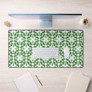 Leaf Pattern, Pattern Of Leaves, Green Leaves Desk Mat