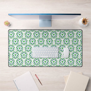 Leaf Pattern, Pattern Of Leaves, Green Leaves Desk Mat