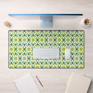 Leaf Pattern, Pattern Of Leaves, Green Leaves Desk Mat