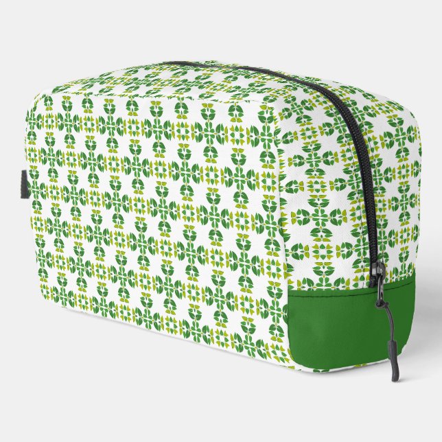 Leaf Pattern, Pattern Of Leaves, Green Leaves Dopp Kit (Right Corner)