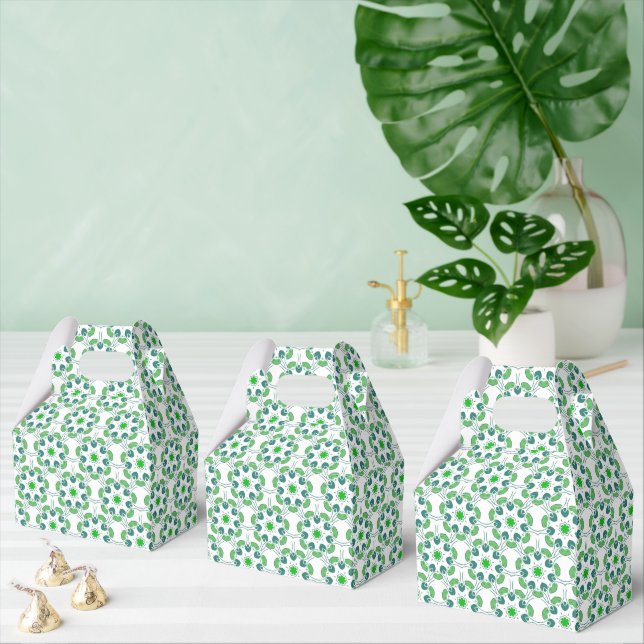 Leaf Pattern, Pattern Of Leaves, Green Leaves Favour Box (Multiple)