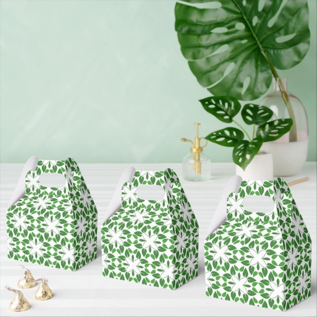 Leaf Pattern, Pattern Of Leaves, Green Leaves Favour Box (Multiple)