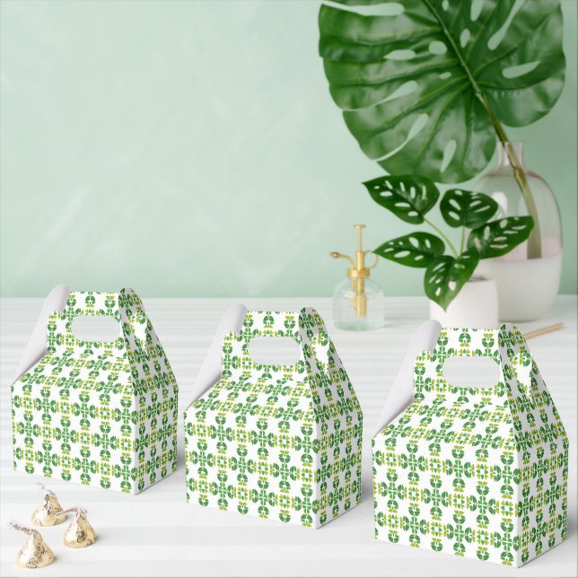 Leaf Pattern, Pattern Of Leaves, Green Leaves Favour Box (Multiple)