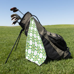 Leaf Pattern, Pattern Of Leaves, Green Leaves Golf Towel