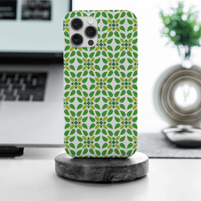 Leaf Pattern, Pattern Of Leaves, Green Leaves iPhone Case (Creator Uploaded)