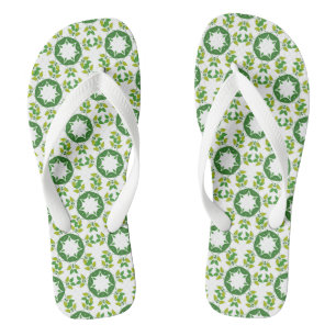 Leaf Pattern, Pattern Of Leaves, Green Leaves Jandals