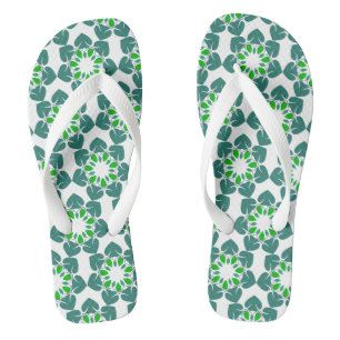Leaf Pattern, Pattern Of Leaves, Green Leaves Jandals