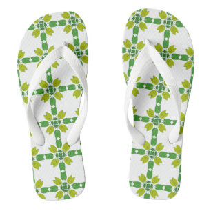 Leaf Pattern, Pattern Of Leaves, Green Leaves Jandals