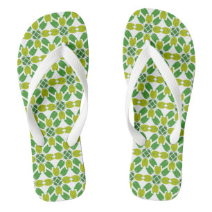 Leaf Pattern, Pattern Of Leaves, Green Leaves Jandals