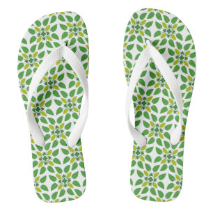 Leaf Pattern, Pattern Of Leaves, Green Leaves Jandals