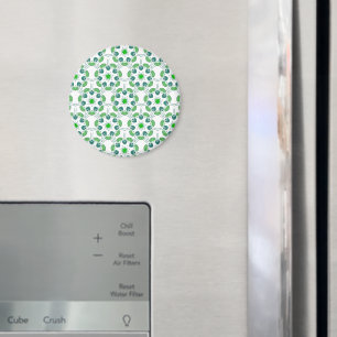 Leaf Pattern, Pattern Of Leaves, Green Leaves Magnet
